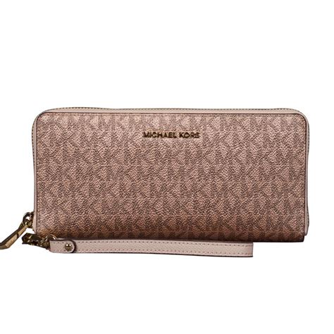 michael kors pink quilted wallet|Michael Kors soft pink wallet.